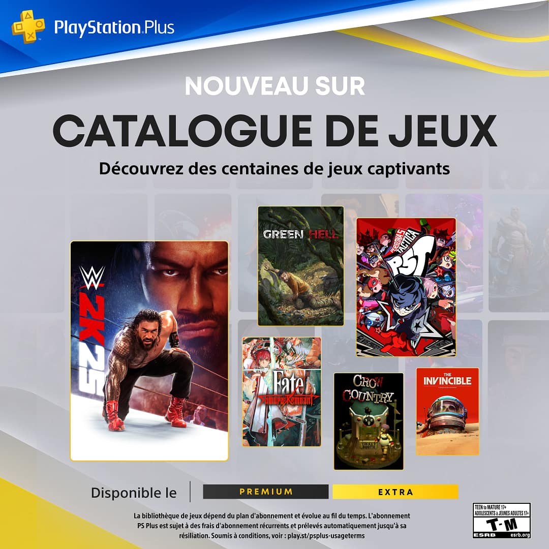 Catalogue PlayStation Plus : Septembre 2025