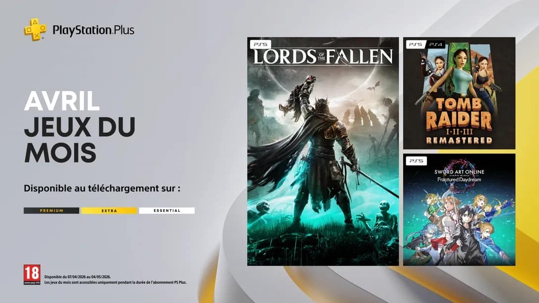 Les jeux PlayStation Plus d’Avril 2026