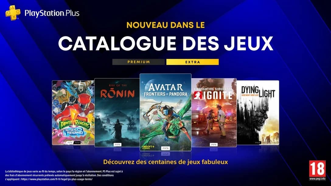 jeux vidéo disponibles dans la catalogue playstation plus en juillet 2026