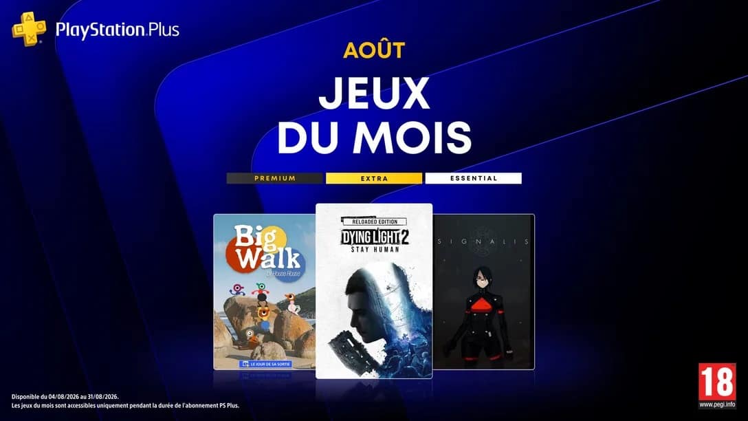 Les jeux PlayStation Plus de Août 2026