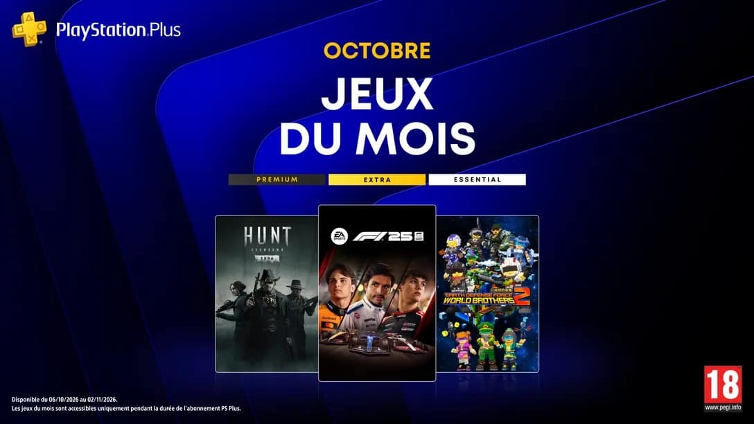 jeux vidéo disponibles avec le PlayStation Plus en octobre 2026