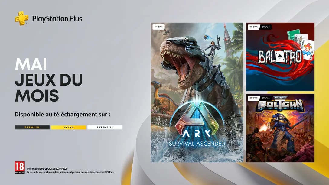 photo des jeux disponibles dans le playstation plus au mois de mai 2025