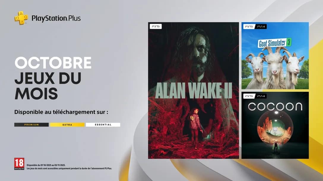Les jeux PlayStation Plus d’Octobre 2025