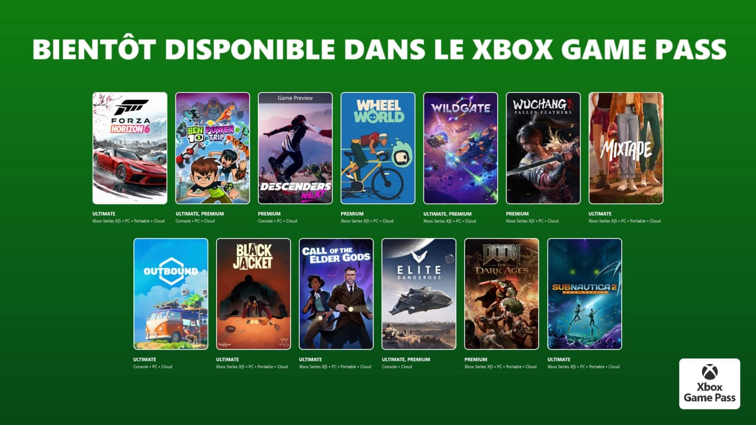 Nouveautés du Xbox Game Pass : Mai 2026