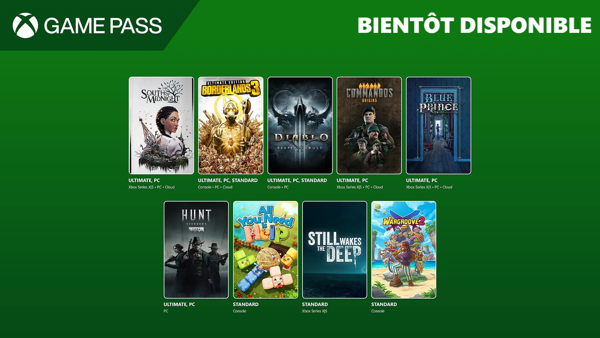 Les nouveautés du Xbox Game Pass début Avril 2025