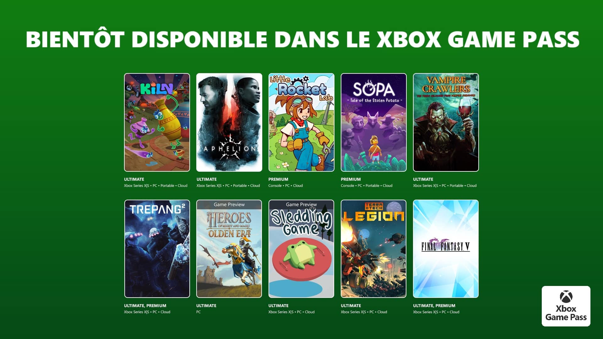 jeux disponibles dans le xbox game pass en avril et mai 2026