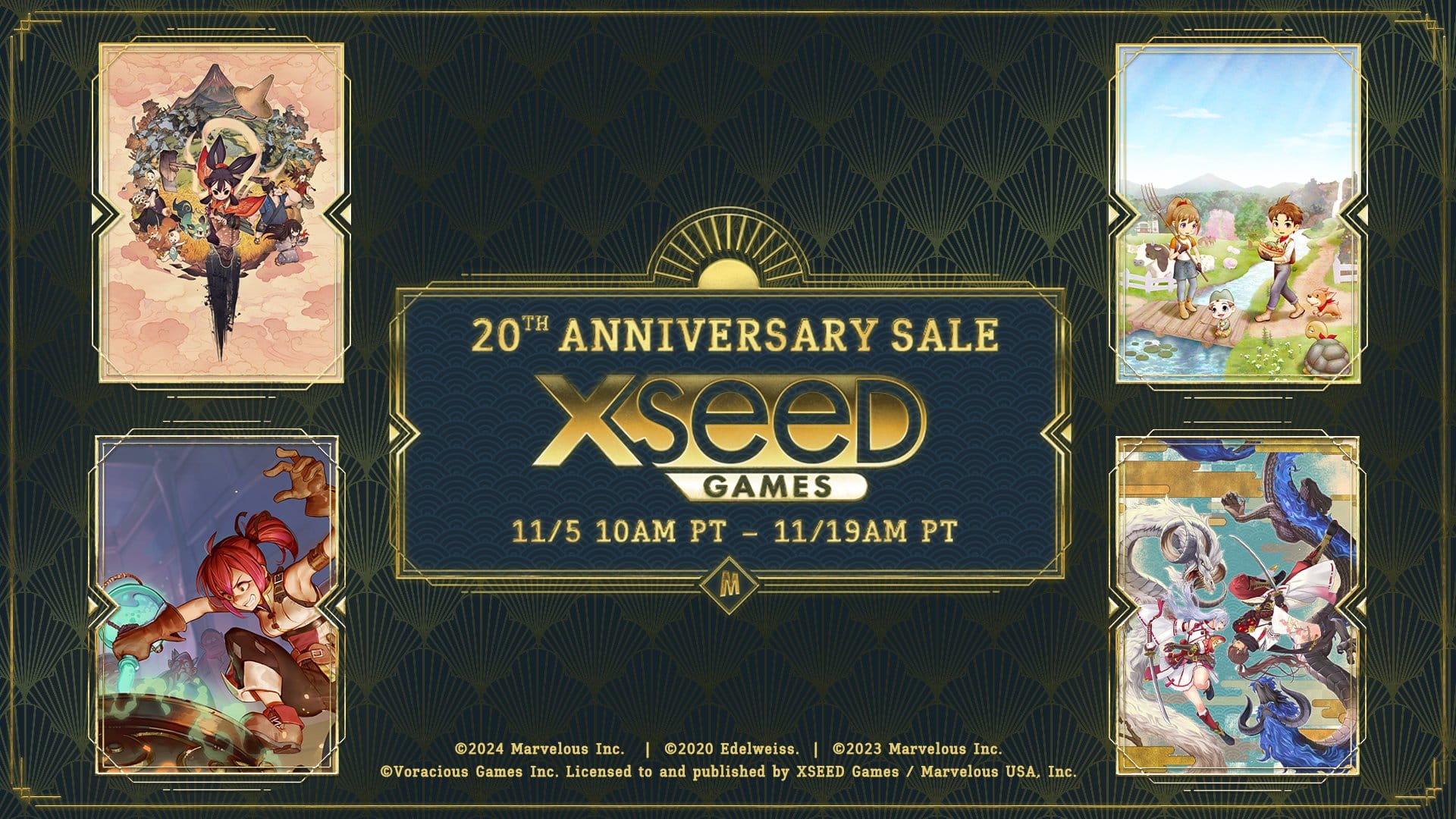 photo annonçant des promotions pour les 20 ans de xseed games