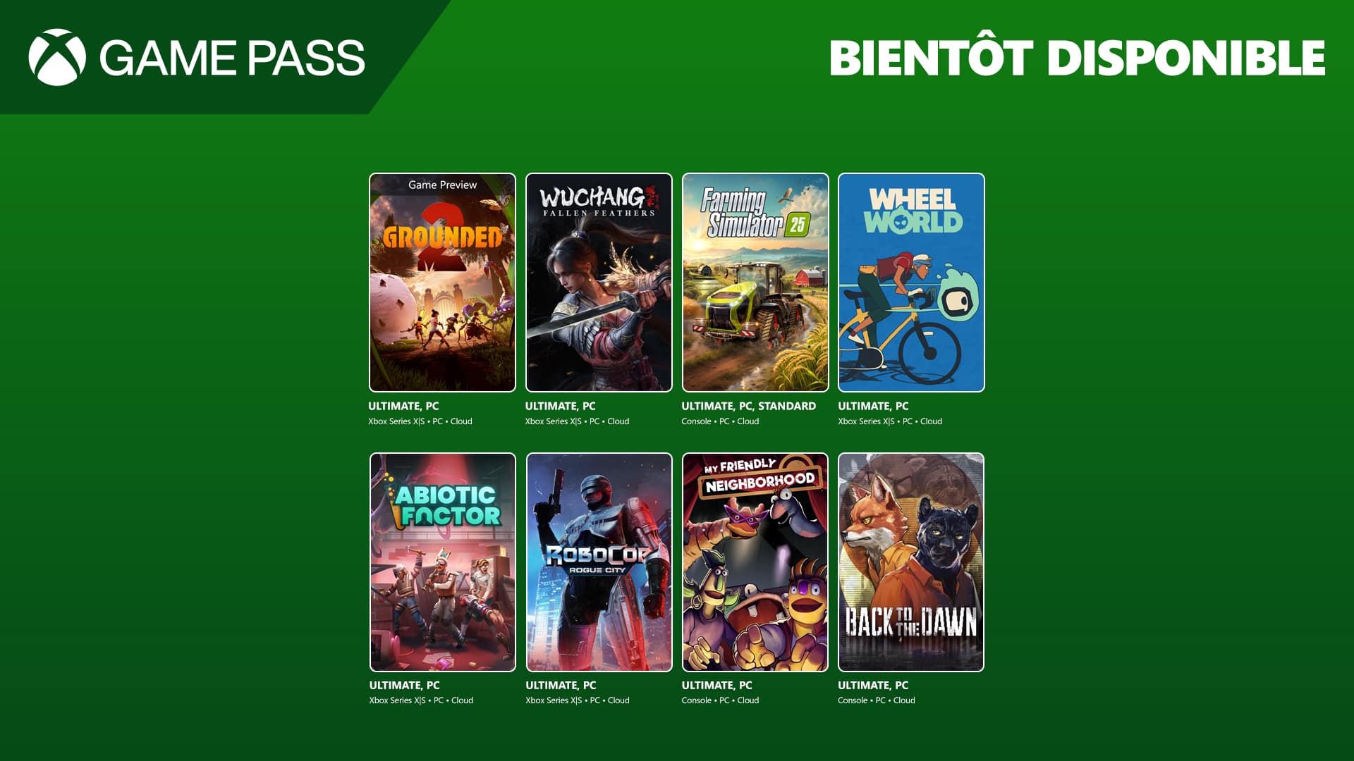 Les nouveautés du Xbox Game Pass : Juillet/Août 2025