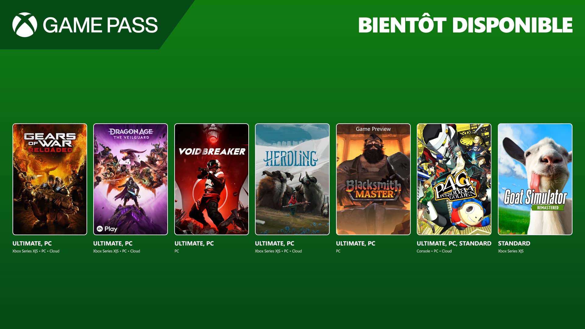 Nouveautés du Xbox Game Pass pour fin août 2025