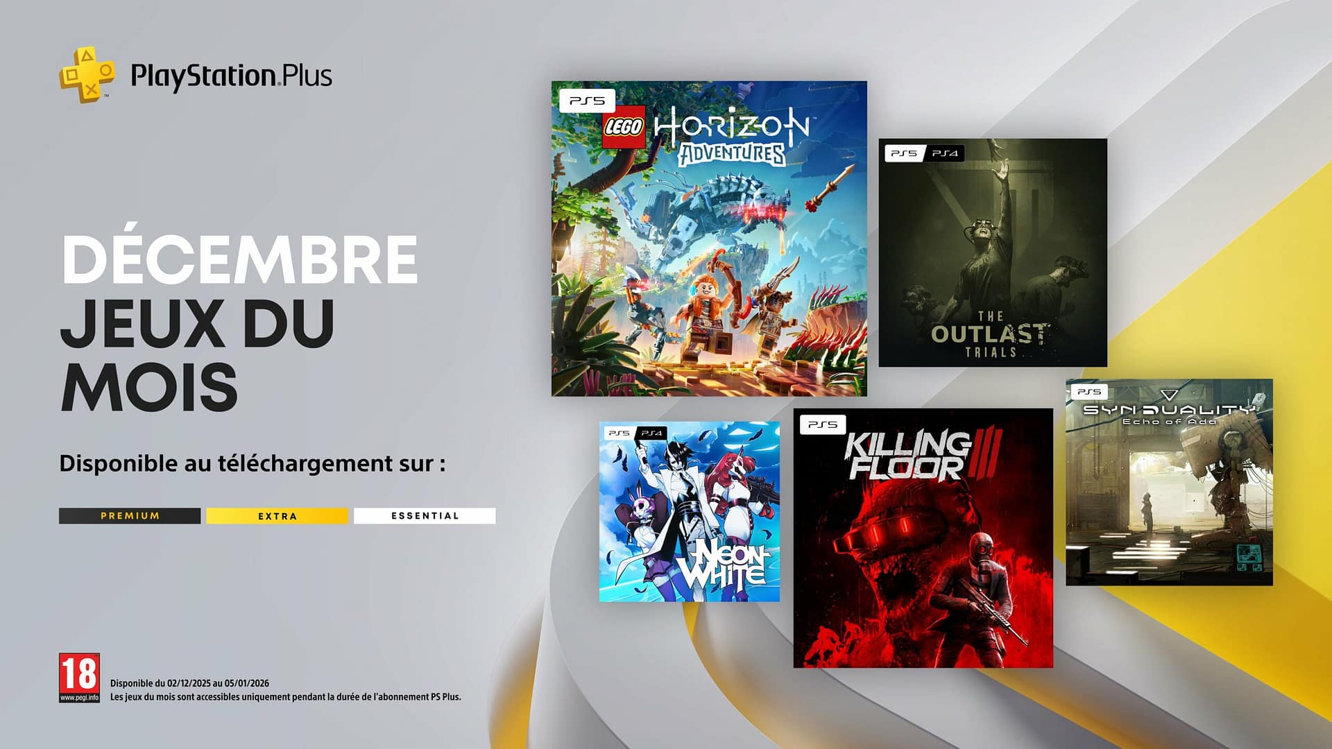 jeux vidéo disponibles dans le playstation plus en décembre 2025
