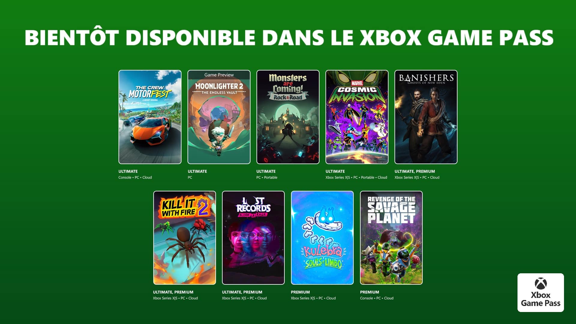 Nouveautés du Xbox Game Pass : Novembre/Décembre 2025