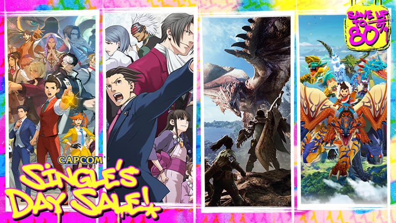 photo annonçant des promotions pour jeux vidéo capcom