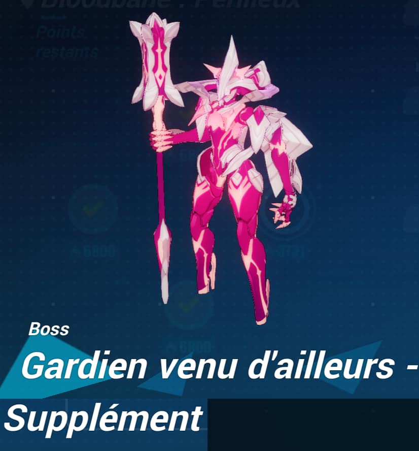 photo du boss gardien venue d'ailleurs supplement dans le jeu video honkai impact 3rd
