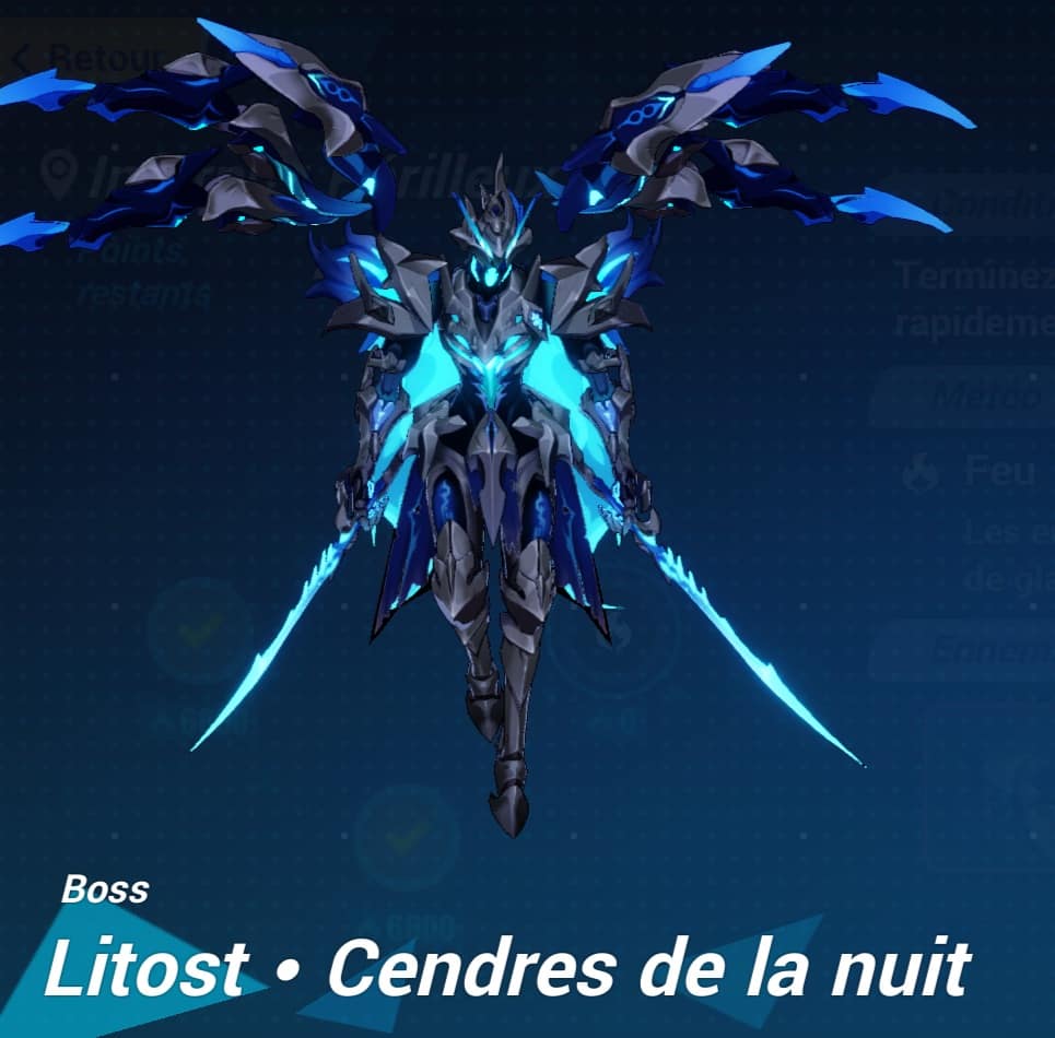 photo du boss Litost Cendres de la nuit dans le jeu vidéo Honkai impact 3rd